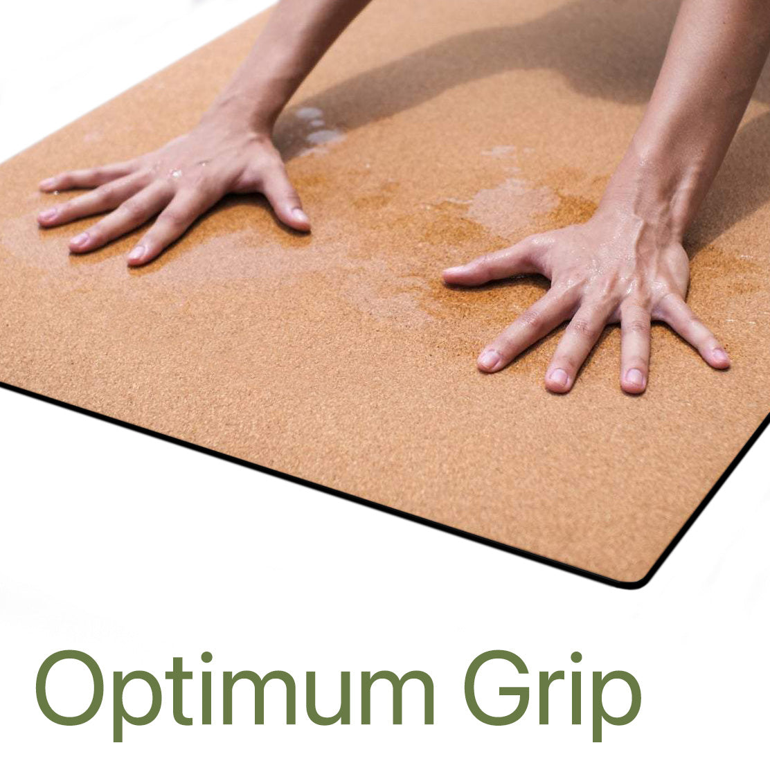 Thick professional cork yoga mat that sticks and provides ultimate grip