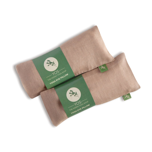 yoga eye pillow for yoga nidra in a pack of 2. infused with aromatic oils and flax seeds