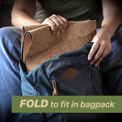 foldable cork yoga mat fits in any bag